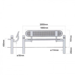 Banc acier # MU3821