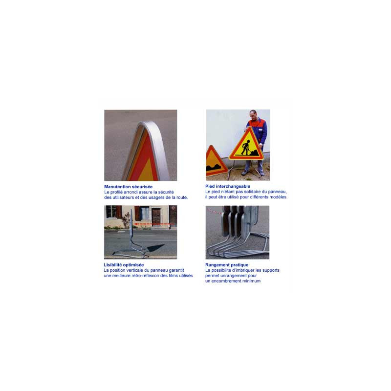 Pied à poser pour panneaux temporaires # PR0111