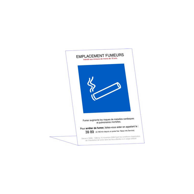 panneau emplacement fumeur # DP1075 panneau emplacement fumeur # DP1075