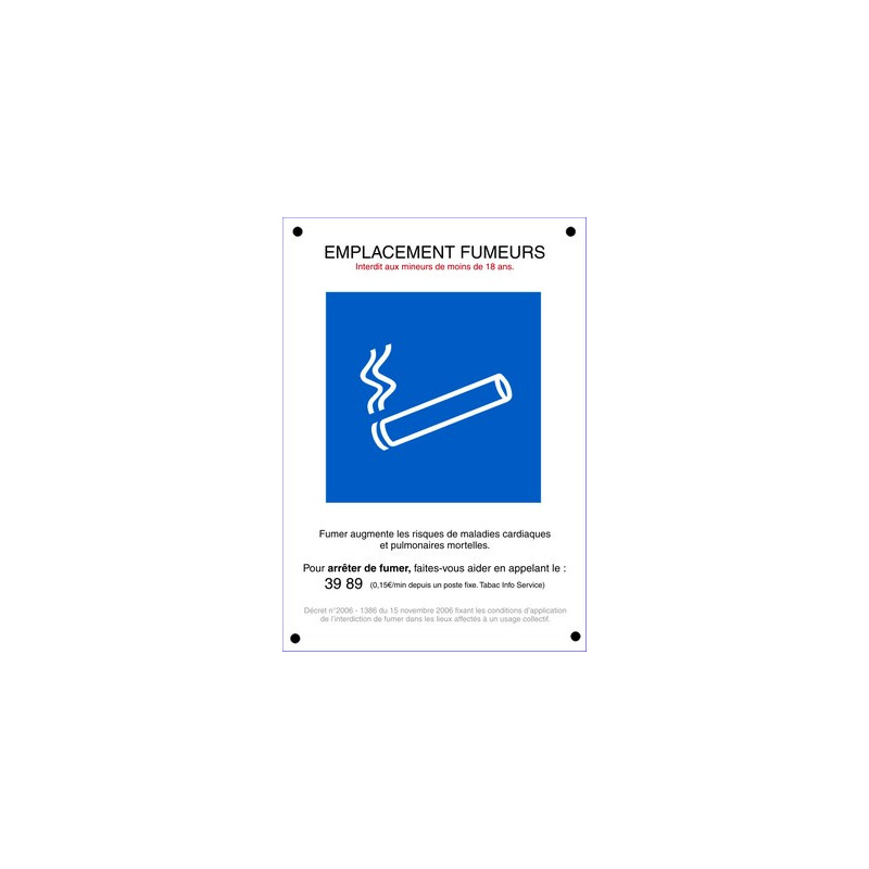 panneau emplacement fumeur # DP1091 panneau emplacement fumeur # DP1091