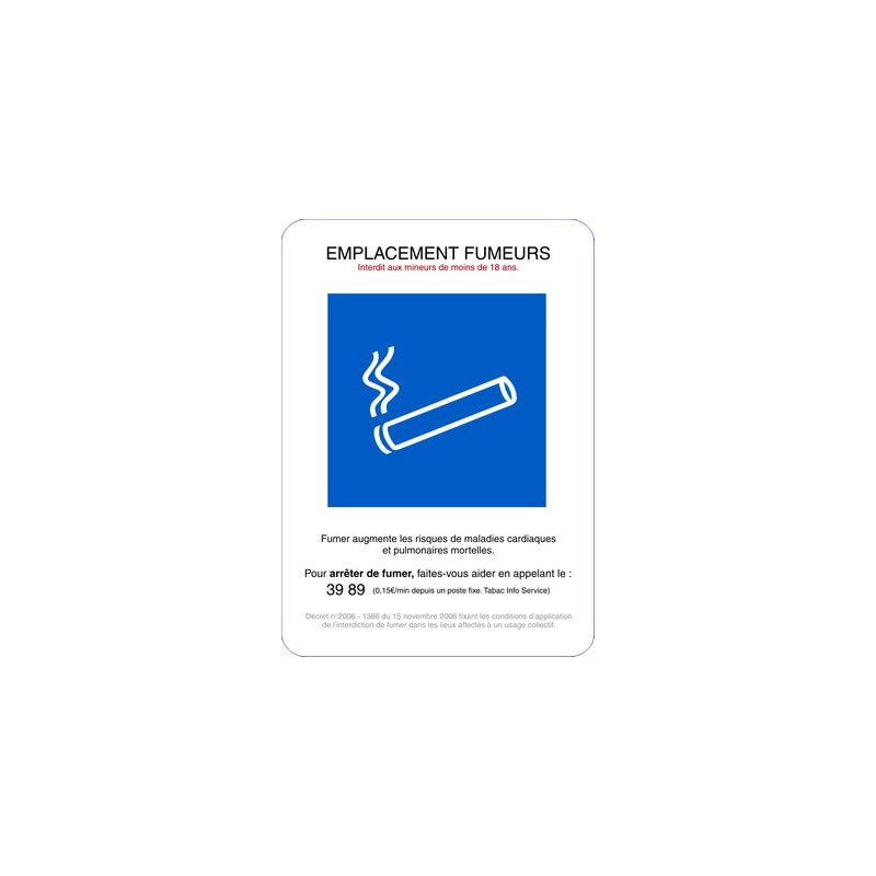 adhésif emplacement fumeur # AD0003 adhésif emplacement fumeur # AD0003