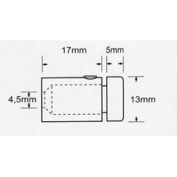 Accroche cylindrique 13mm # AC0163