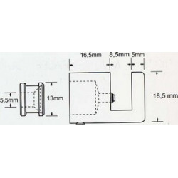 Fixation fendue 18.5mm # AC0167