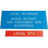 plaque gravée signalétique # DP0881