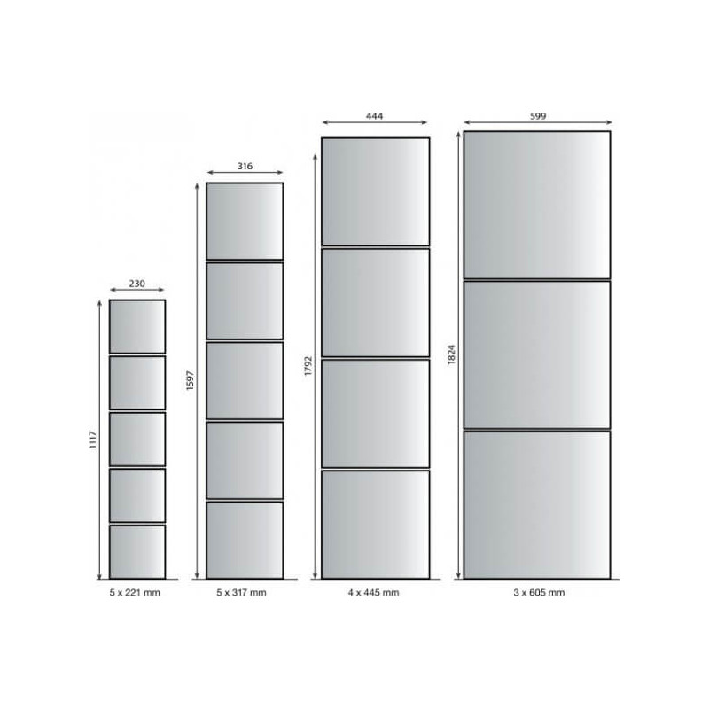 Totem d'intérieur plat multi niveaux ONYX # TT7011