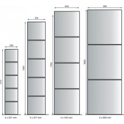 Totem d'intérieur plat multi niveaux ONYX # TT7011