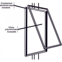 Corde noire pour potelet chromé (160 cm)