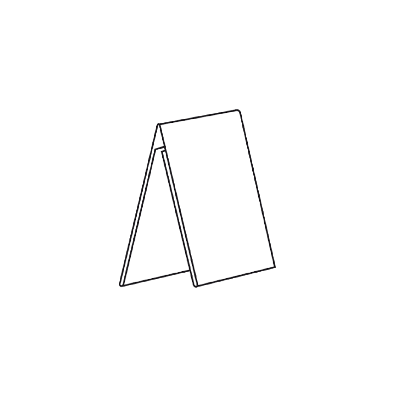 chevalet porte affiche rect verso à poser # VPE0231