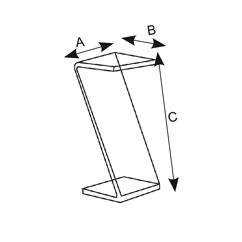 podium plexi en z présentoir produit  # VPP0111