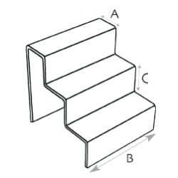 presentoir podium porte produit 3 marches  # VPP0081