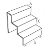 presentoir podium porte produit 3 marches  # VPP0081