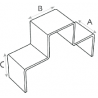 presentoir podium porte produit escalier plexi  # VPP0071
