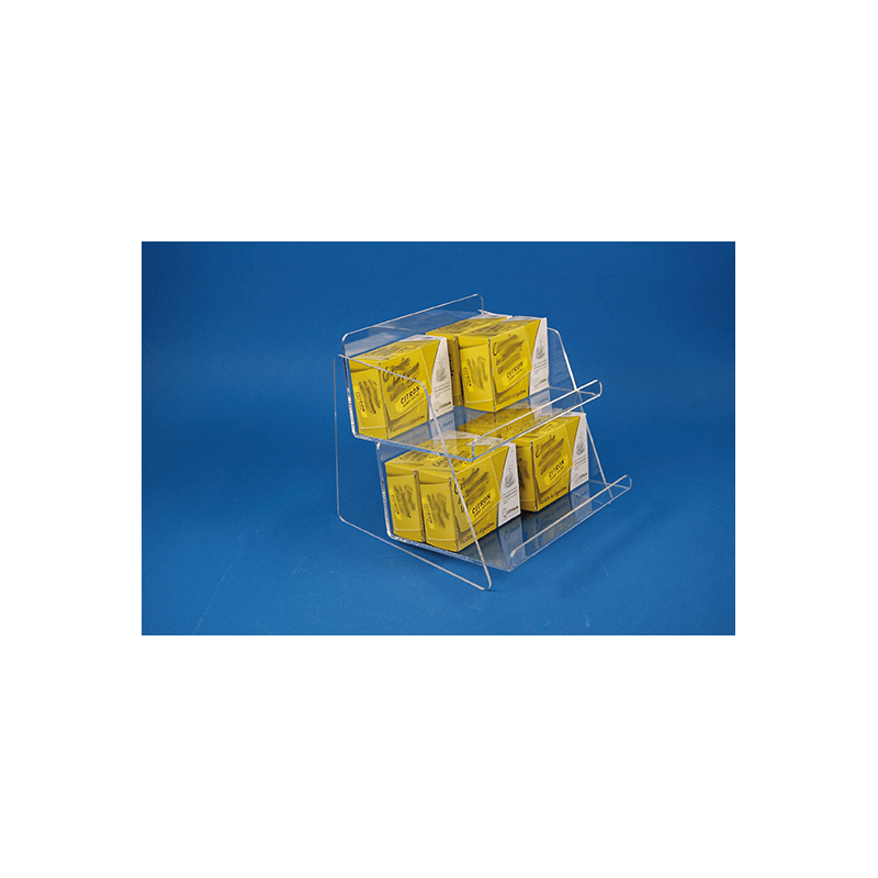 Présentoir 2 niveaux inclinaison arrière # VMB0031