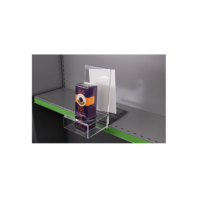 Tablette de mise en avant à trou + fond + porte étiquette # VPP3911