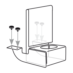 Tablette de mise en avant à trou + fond + porte visuel # VPP3915