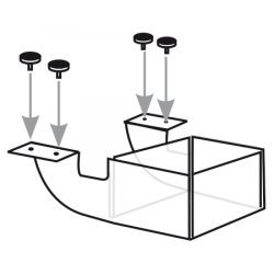 Tablette de mise en avant fixation sous plateau # VPP0471