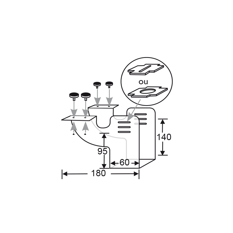 Tablette de mise en avant pour flacon #VPP3855