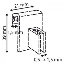 support plv reglette # VAC3015