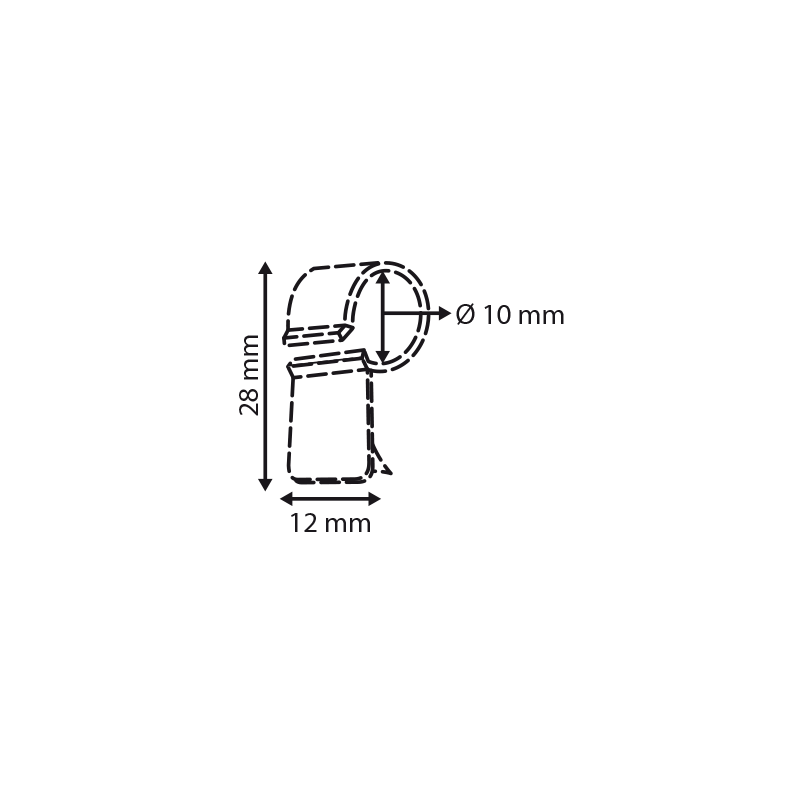 Clip fil facing adhésif # VAC3089