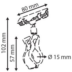 Pinces double porte-étiquette articulée pour tube # VAC3621