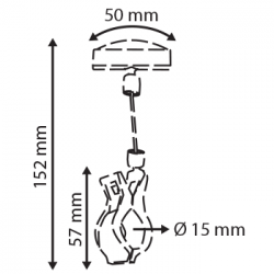 Pinces simple + tige porte-étiquette articulée pour tube # VAC3613