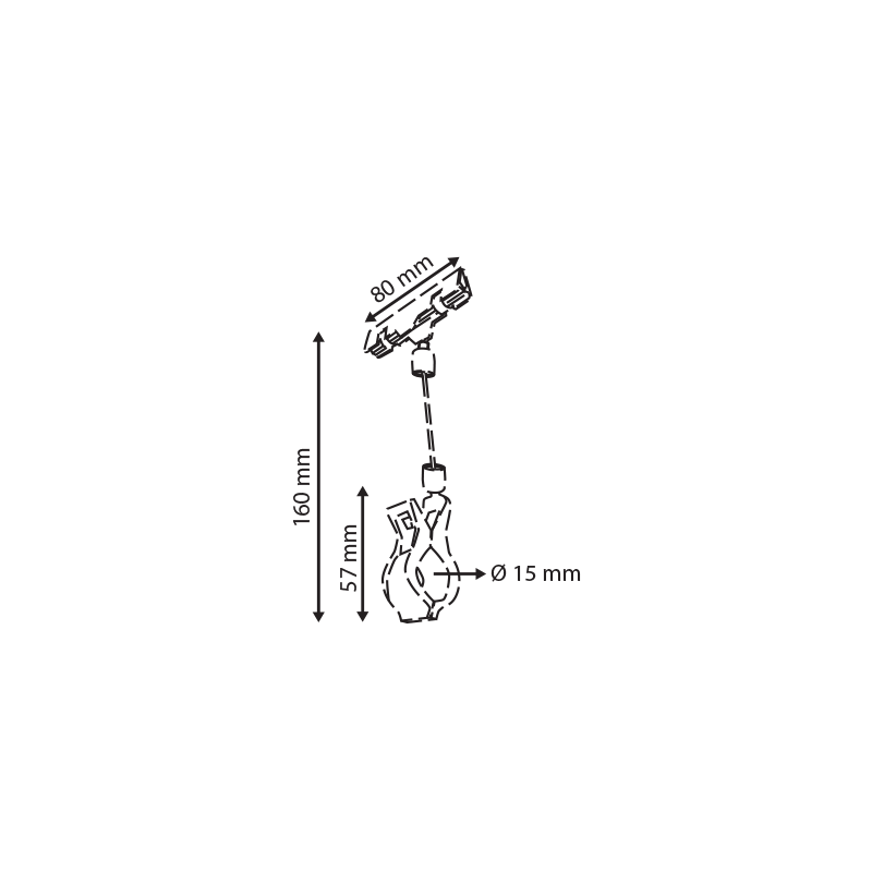 Pinces doubles + tiges porte-étiquette articulées pour tube # VAC3623