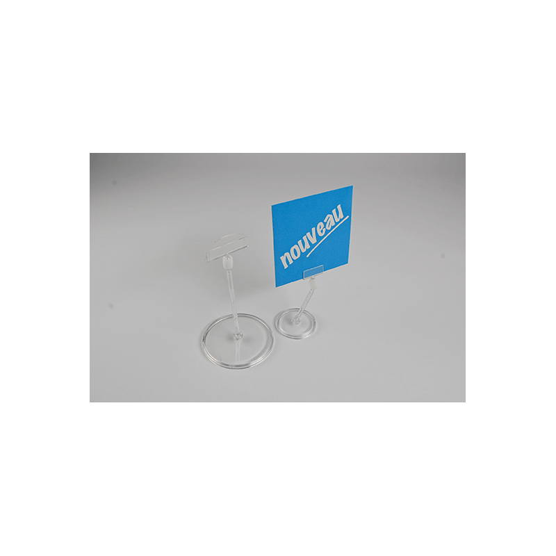 Porte-étiquette articulé + tige sur base ronde # VAC3653