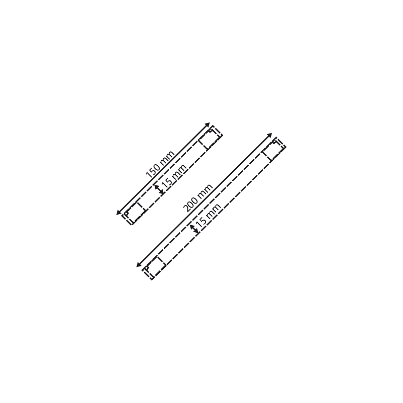 Wobbler PET transparent droit # VAC3501