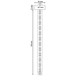 Bande avec tétière 12 attaches # VAC4321