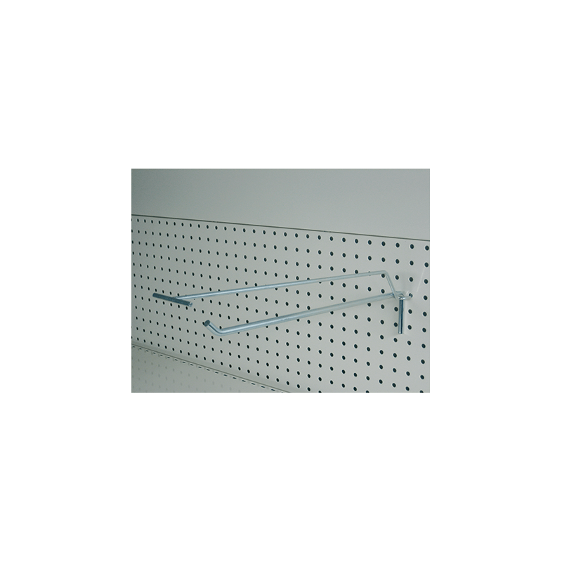 broche avec barre porte etiquette pour gondole fond perforé  # VAB2021