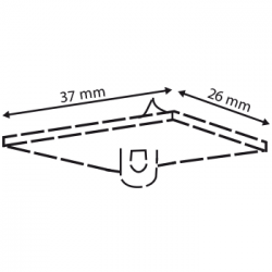Crochet adhésif plafond 26x37mm # VAC6531 Crochet adhésif plafond 26x37mm # VAC6531