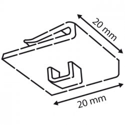 Clip-crochet faux plafond plastique