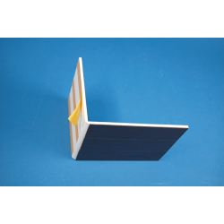 Équerre à 90° PVC blanc adhésive 1 côté + semelle magnétique # VPA0021