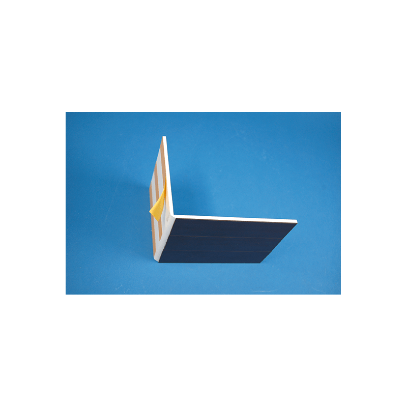 Équerre à 90° PVC blanc adhésive 1 côté + semelle magnétique # VPA0021