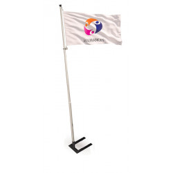 Mât De Drapeau De Drapeau D'acier Inoxydable De 5pcs Pour Le Mât De Drapeau