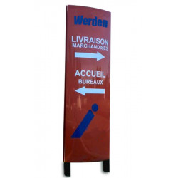 totem publicitaire galbé sur tube de scellement # TT0701T