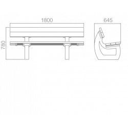 Banc classique Ecolosign # MU3855N