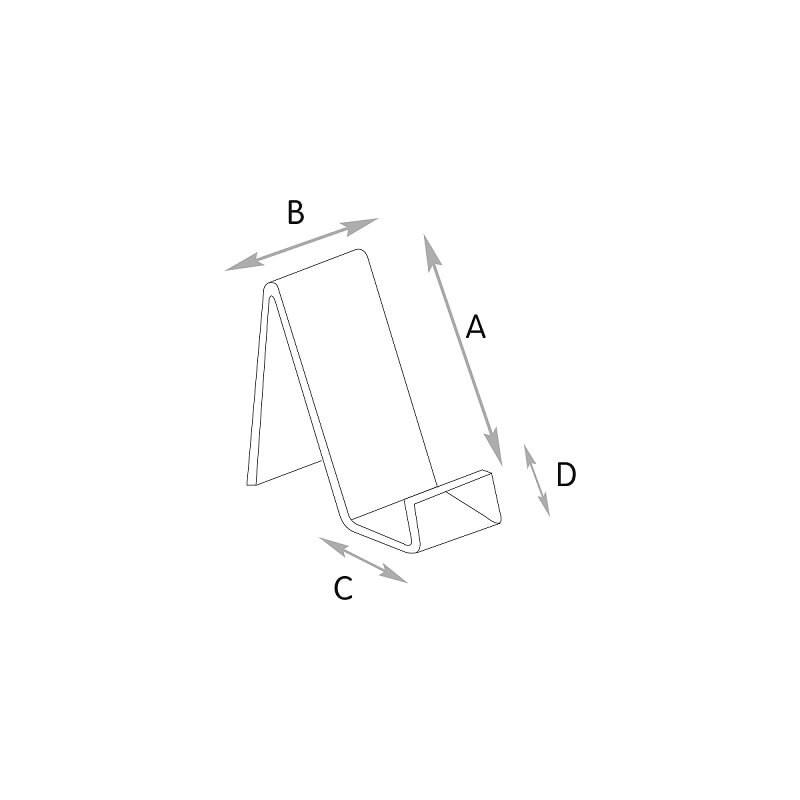Présentoir telephone  incliné  avec retour avant # VPP0027