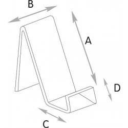 Présentoir telephone  incliné  avec retour avant # VPP0027