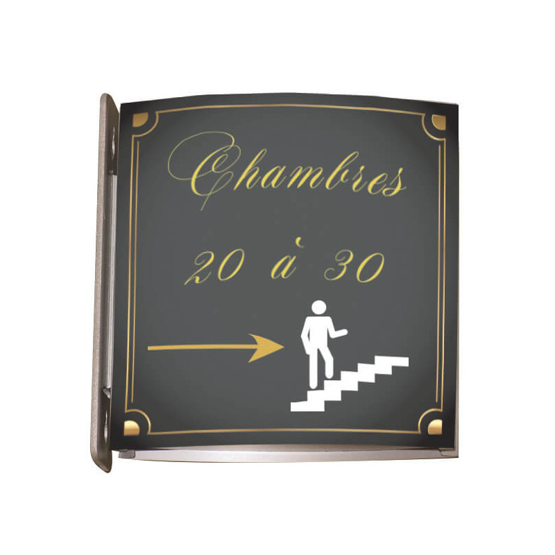 signalétique galbée en drapeau # DP8409