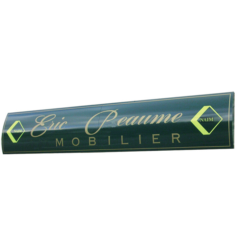Enseigne murale galbée alu anodisé # EN4311 Enseigne murale galbée alu anodisé # EN4311