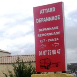 Totem publicitaire d'extérieur, plat sur platine # TT0702