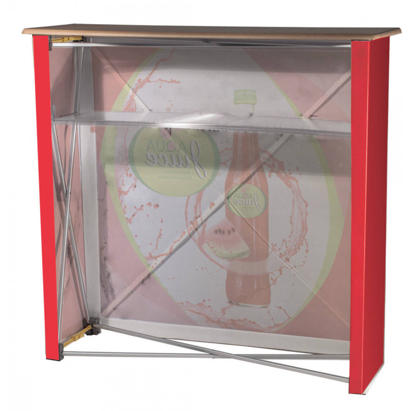 Comptoir d'accueil droit avec tablette bois # MB6109