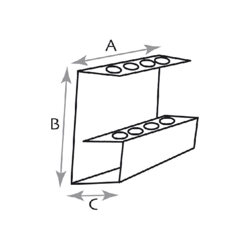 Présentoir vertical pour tube et produit cylindrique schema  # VPP0171