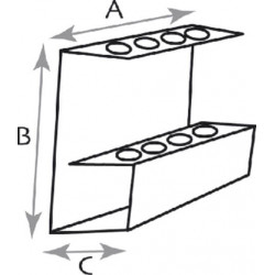 Présentoir vertical pour tube et produit cylindrique schema  # VPP0171