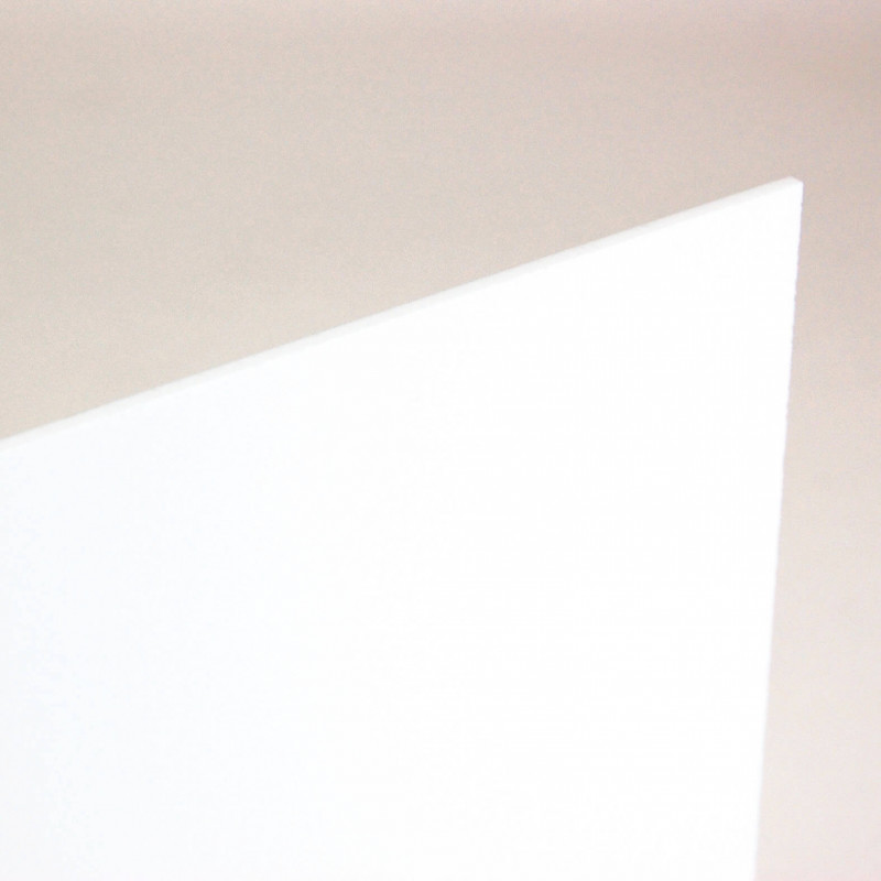 Plaque plexiglass diffusant blanc opale brillant sur mesure coulé 3mm