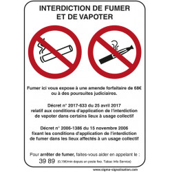 panneau interdiction vapoter # AD0111