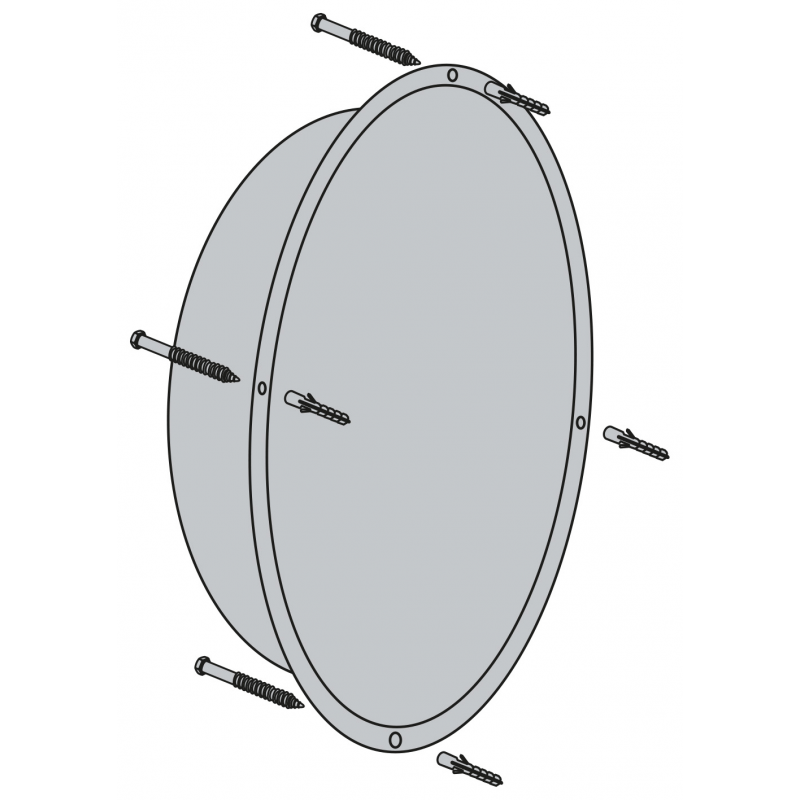 Miroir de sécurité 1/4 sphère