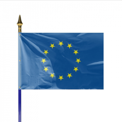 drapeau europe hampe bois gainee bleue - SIGMA