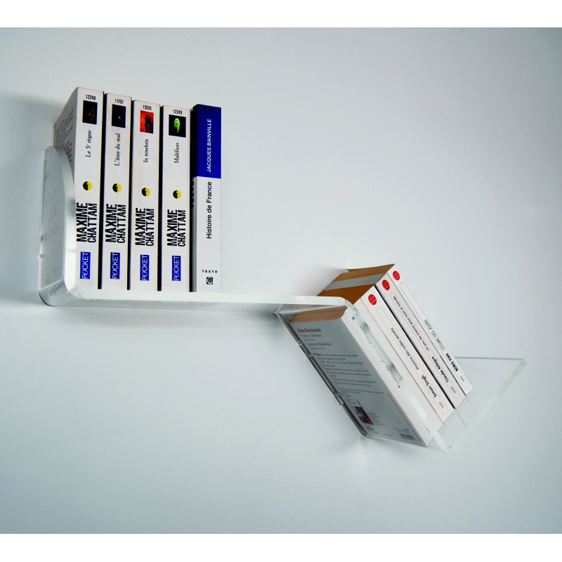 Etagère murale design plexiglas 1 pente
